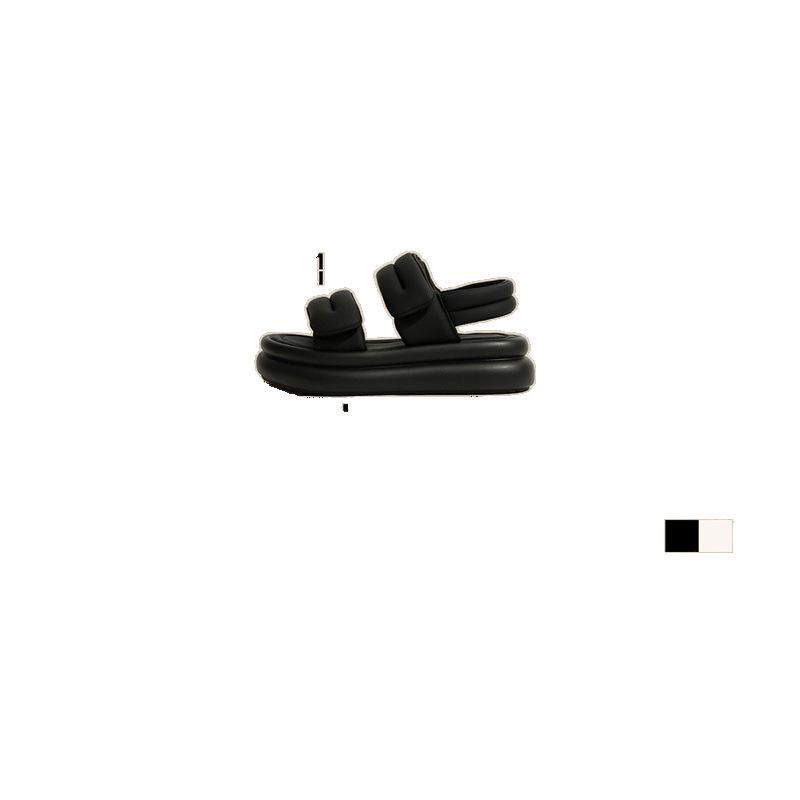 Women's 2025 Thick-Soled Velcro Sandals - Platform Roman Shoes for Casual Beachwear, Featuring Step-on Comfort for Pregnant Women