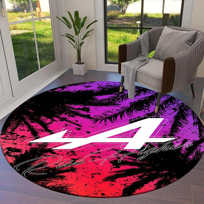 Alpine F1 Round Area Rug,Carpet Rug for Living Room Bedroom Sofa Playroom Decor,Non-slip Floor Mat
