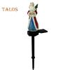 Santa Claus Solar Lights Resin Santa Figurine Waterproof Christmas Stake Light Outdoor Decor Statue Landscape LED Light for Home Yard Lawn