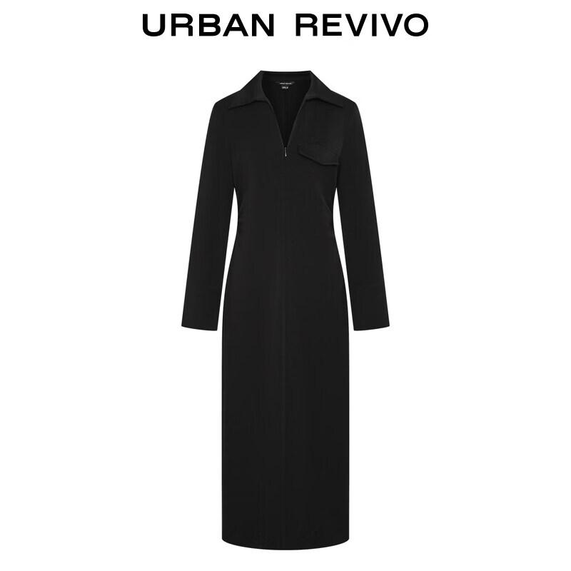 UR2026 Women's Autumn Long Sleeve Zipper Dress