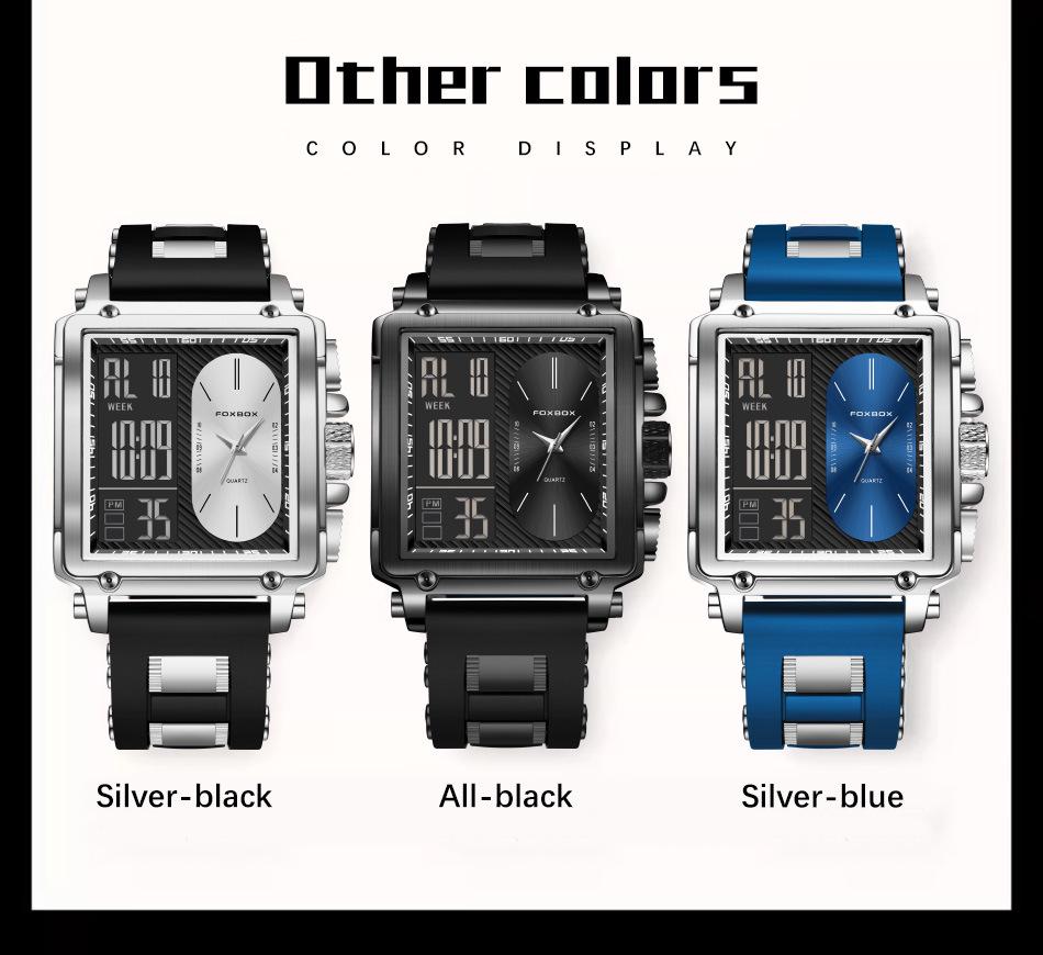 Unisex Kreative Große Zifferblatt Dual-Display Business Casual Uhr