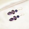 Amethyst Earrings Gemstone Jewelry, 925 Solid Sterling Silver Earrings, Gift For Women Handmade Earrings