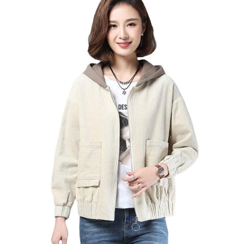 Slim-fit Corduroy Jacket for Women's Autumn and Winter New Easy-to-match Jacket for Women