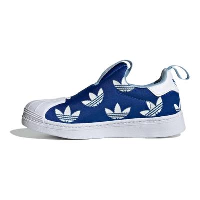 Originals Superstar 360 Leather Cushioning Low-Top Kids Skate Shoes Blue Kids Skate Shoes IF3585