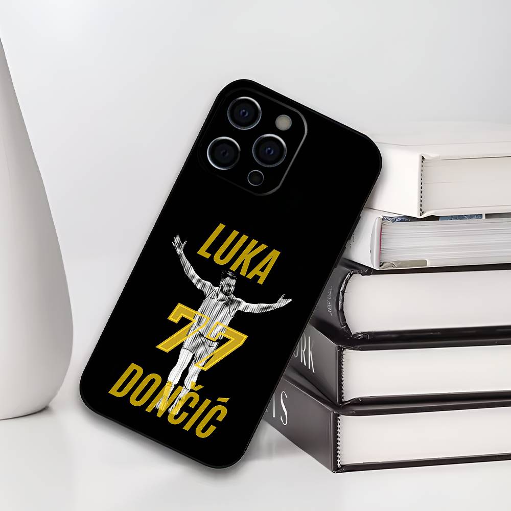 L-Luka D-Doncic 77 Phone Case For iPhone 17,16,15,14,13,12,11 Plus,Pro Max,XS,Soft Black Cover
