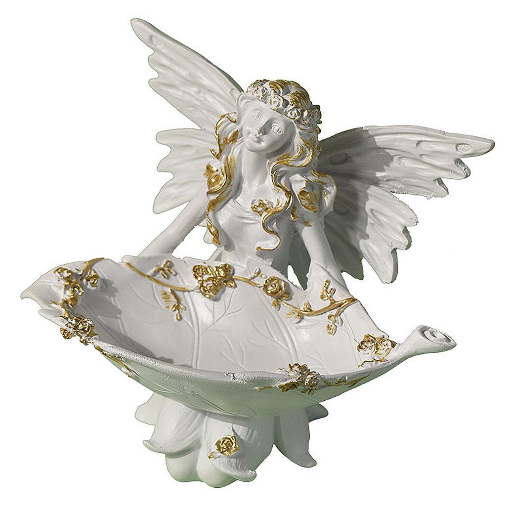 Angel Candle Holder Resin Decorative Props Handmade Sculpture Cute Figurine Fairy Candle Ornaments Office