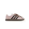 Adidas VL COURT 2.0 Ruin Rose Suede Balance Lightweight Low top Skateboard Shoes Women's Black Pink Urban Chic Style JS3003(Team1276)