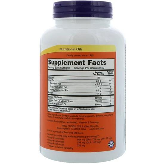 Now Foods - SUPER OMEGA 3-6-9 1200MG.