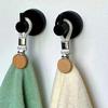 Multi Functional Non Perforated Kitchen Towel Clip, Woven Rope, Beech Wood Round Head Storage, Bathroom Clip