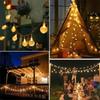 LED Crystal Ball & Small Round Ball String Lights Waterproof Fairy String Lights Decorations for Indoor Party Wedding Christmas Tree Patio Decor