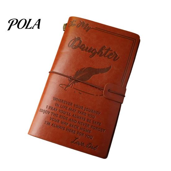 Collage Friendly Notebook Journal Notebook, Loose-Leaf Refillable Faux Leather Cover with Elastic Durable Daily Use Strap, Multi-Purpose Writing Diary