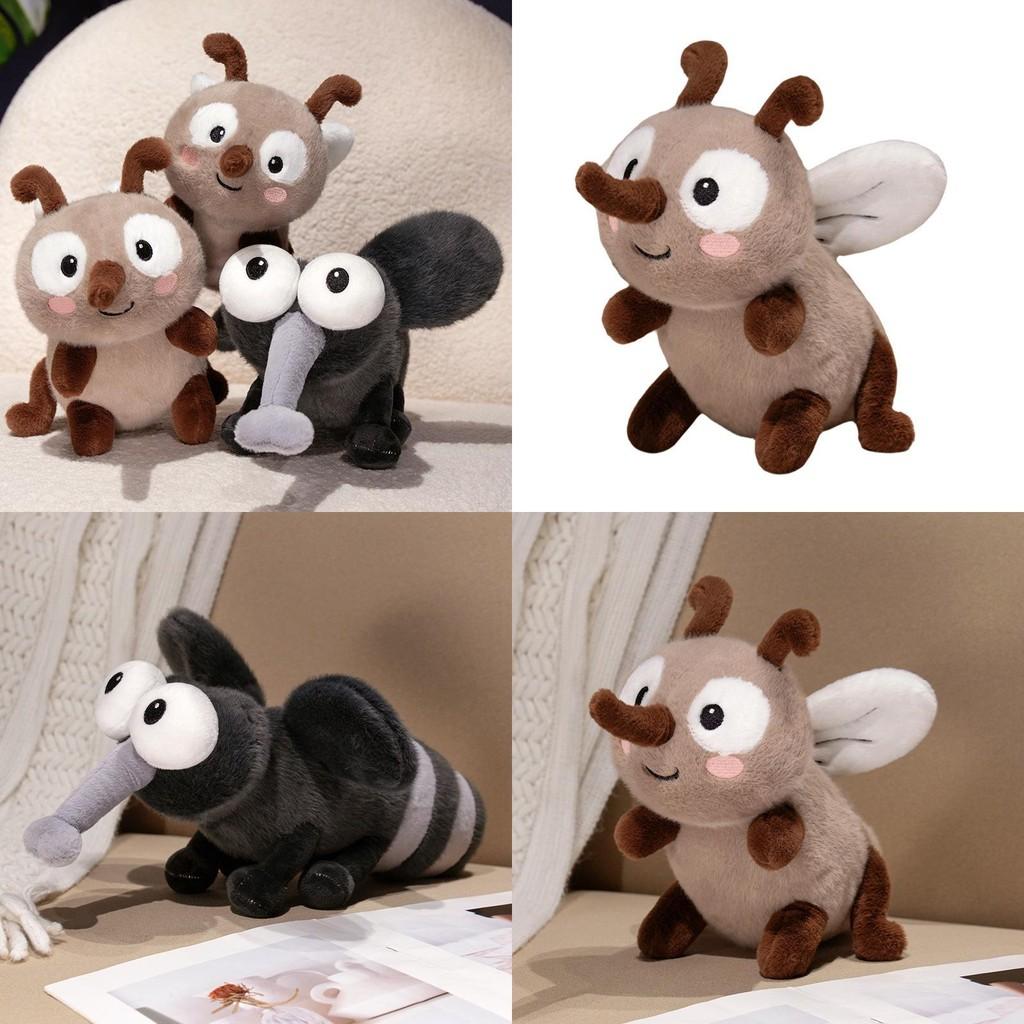 Cute Plush Mosquito Doll With Embroidery Design For Childrens Play Comfort And