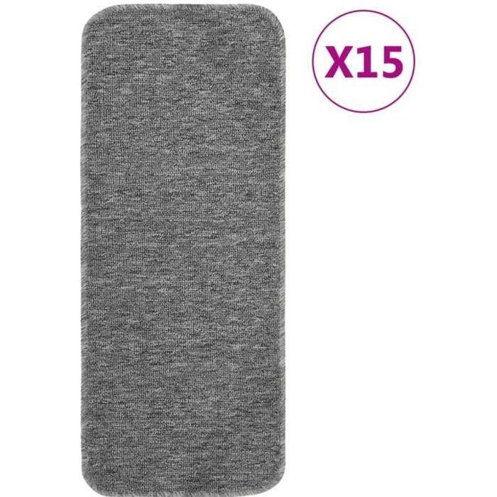 VidaXL Non-slip Stair Treads 15pcs 60x25cm Grey Rectangular