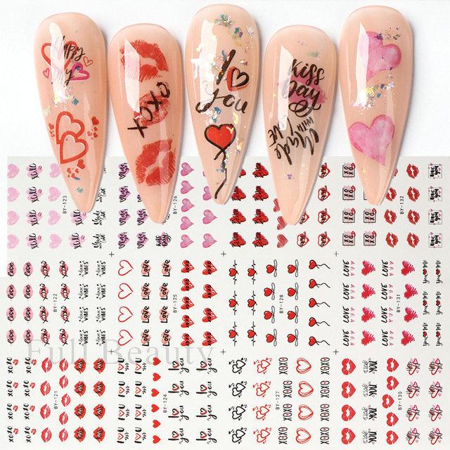 Adesivi per unghie in rilievo con incisione e rilievo per manicure francese, adesivi per nail art