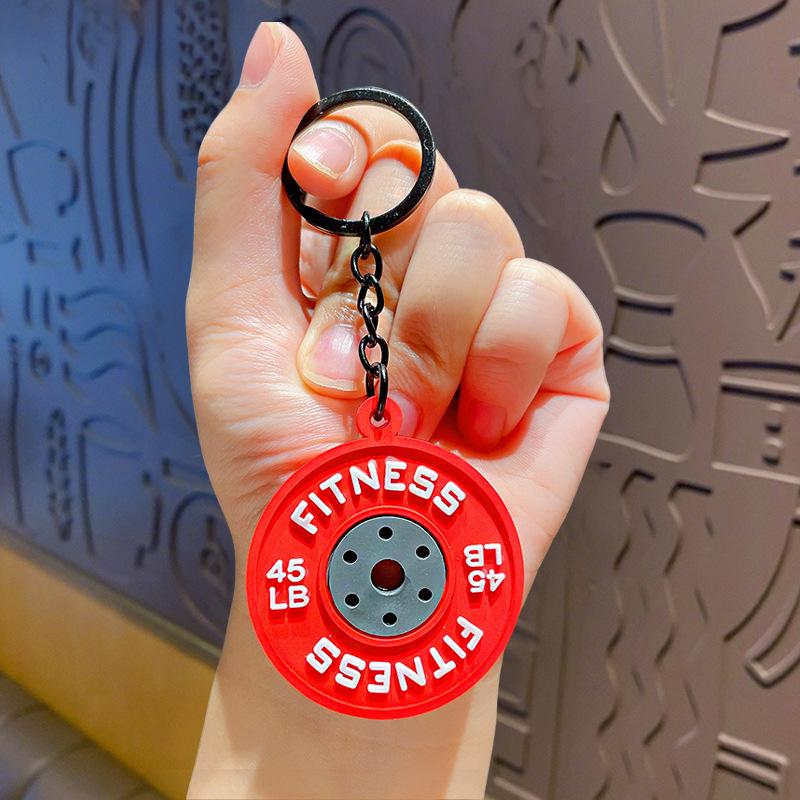 High-Grade Mini Fitness Equipment Keychain Charms & Ornaments