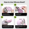 2-in-1 Portable Dog Water Bottle 285ML Stainless Steel&Silicon Leak-Proof Compact Dog Outside Travel Water Bottle for Small Dogs