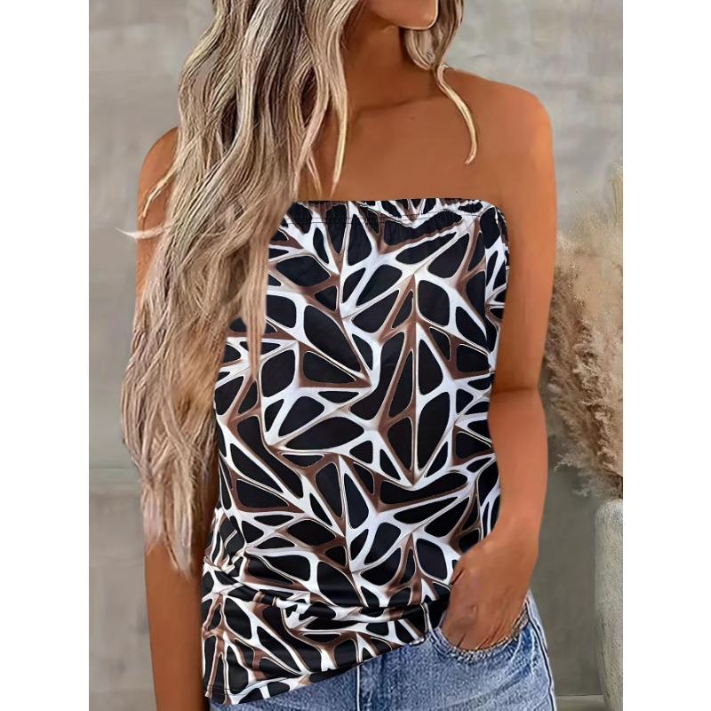 

Летняя сексуальная женская майка с принтом и облегающей грудью Футболка Футболки (Женский) XXXL