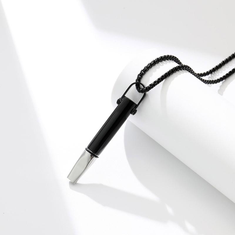 Breath Resistance Whistle Necklace for Yoga Meditation And Stress Relief With Built In Cotton Core Designs Daily Use