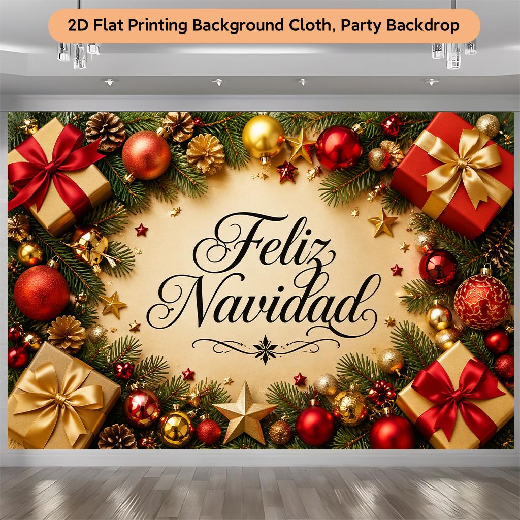 1Pcs Merry Christmas Theme Gifts Scene Decoration Background Xmas Backdrop Decorations For Photo Studio Photo Booth Party