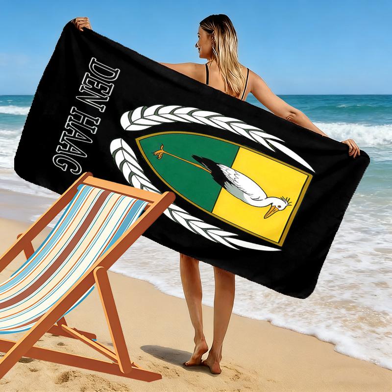 ADO Den Haag Print Strandtuch, Großes Weiches Schnelltrocknendes Handtuch für Strand Camping Schwimmen