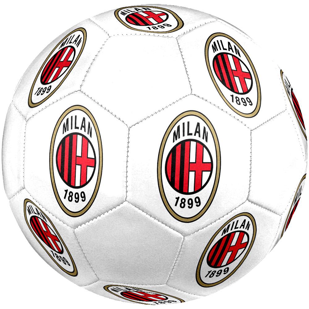 Pallone da Calcio AC Milan Taglia 5, Cucito a Macchina in PVC, Resistente e ad Alto Rimbalzo, Adatto a Tutte le Età, Merchandising per tifosi, Partite e Uso all'Aperto.