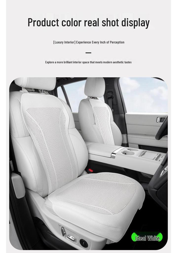 Universal Perforated Breathable Car Seat Cushion for Five-Seat Vehicles - Year-Round Ventilation