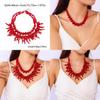 Fashion Coral Pendant Necklace With Resin And Electroplating For Women