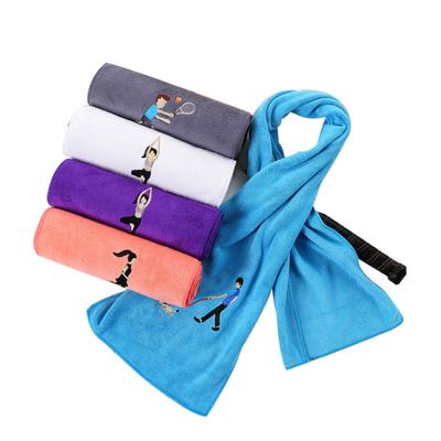 25*110cm mikrofiber spor havlusu, yumuşak ve hızlı kuruyan, fitness ter silme yoga maraton koşu havlusu için uygun, erkekler ve kadınlar