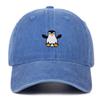 Vyšívaná tučňáčí baseballová čepice - Unisex Retro měkký kšilt Sluneční klobouk