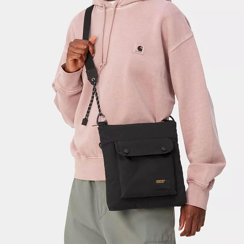 New Carhartt WIP Cotton Shoulder Bag Regular Men's Black I032191-89-XX