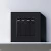 Black Wall Switch EU RU Vintage Flame Retardant Panel 1 Gang 1 Way Wall Rocker Switch On/Off 16A AC 250V Russian Socket