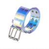 Summer Waistband Transparent Two Row PVC Belt Laser Square Pin Buckle Multi Hole Belts Accessories for Women Creative Gifts