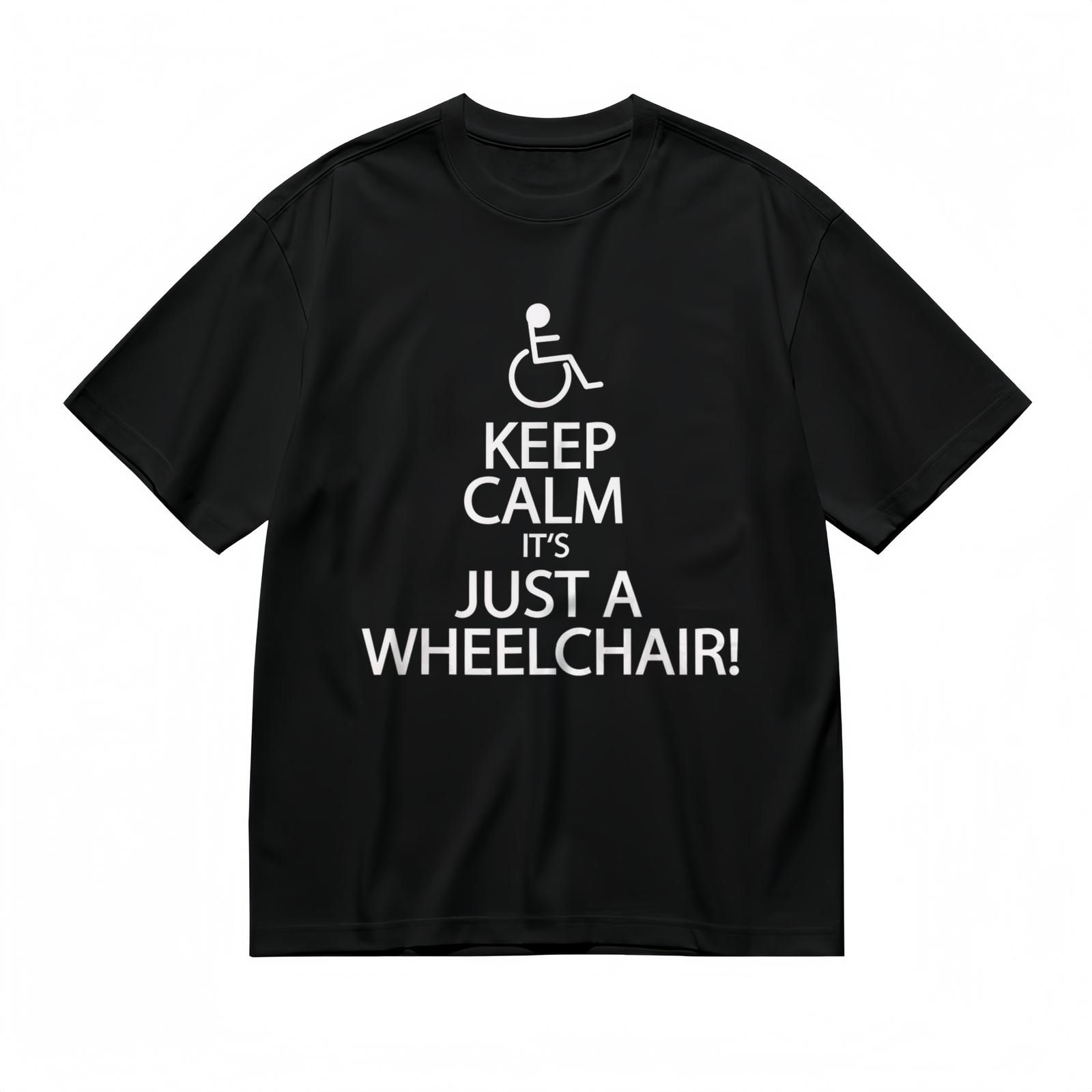 Men s T-Shirt Mens Womens Tees Top With Wheelchair Pride Graphic Unisex Black 100% Cotton Tops USA M