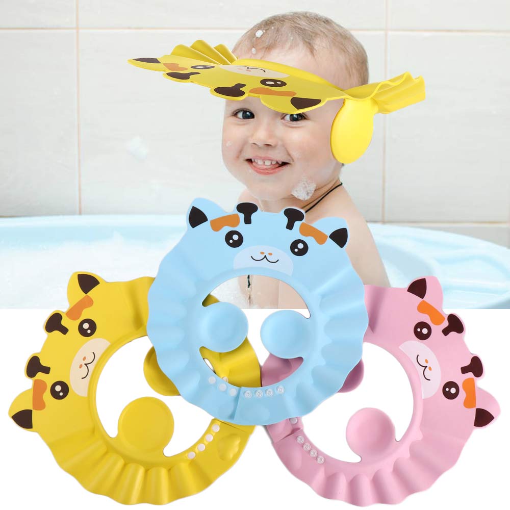 

Hair Wash Hat Infant Toddler Protect Eye Bath Visor Hat Shampoo Cap Baby Bath Hat Head Cover жовтий