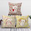 Comfortable cat soft cute m-miku Pillow Case cartoon for Sofa Living Room art Home office flower Decor Protective Covers