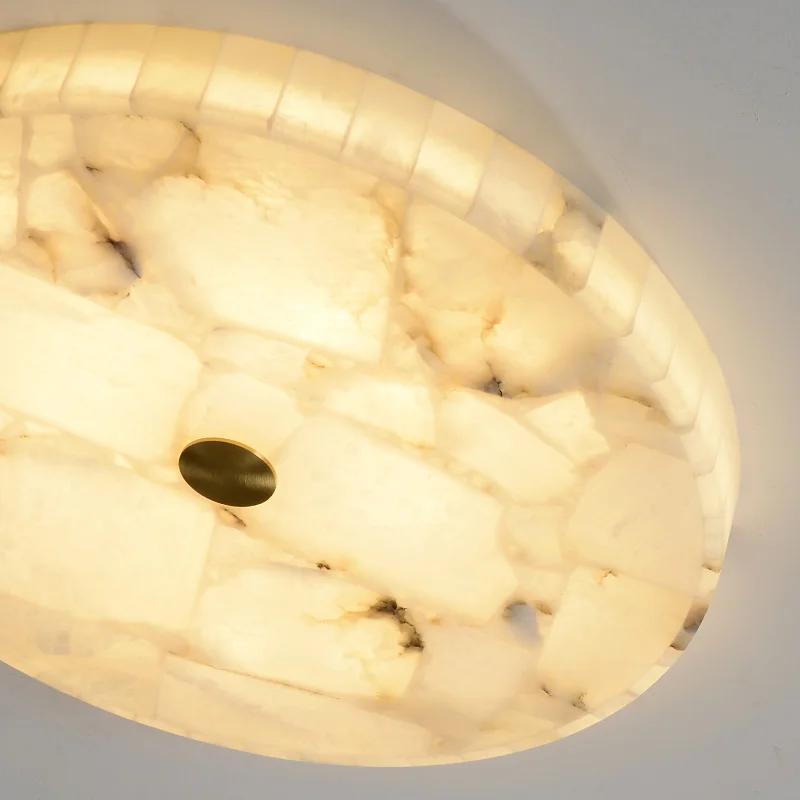 Led Lights Modern Marble Ceiling Chandelier Home Decor Ceiling Lamp White Marble