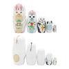 Easter Bunny Russian Nesting Dolls Russian Matryoshka Wood Stacking Nested Set Collectible Gifts Set for Adults Home Decor