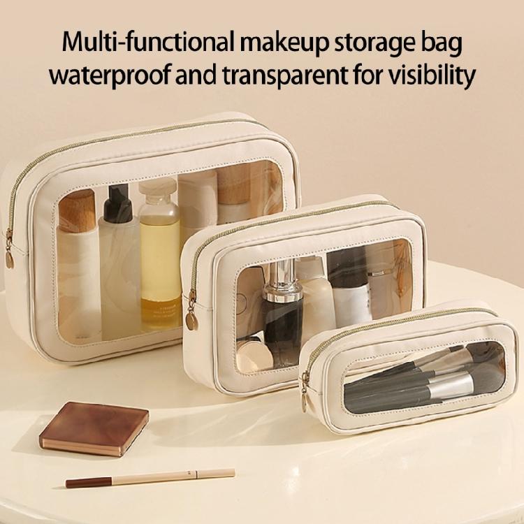 Clear Front Easy Access Toiletry Organizer Waterproof Portable Travel Makeup Accessories Bag for Women Girls