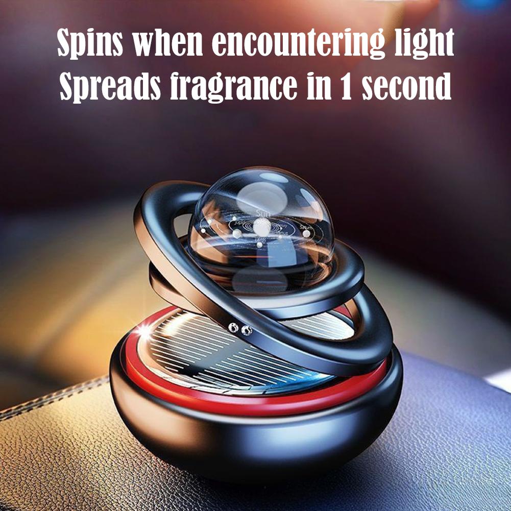 Car Solar Ornaments Rotating Car Double Suspended Double Suspended Crystal 360° Rotation Ball Aromatherapy Perfume Ornaments
