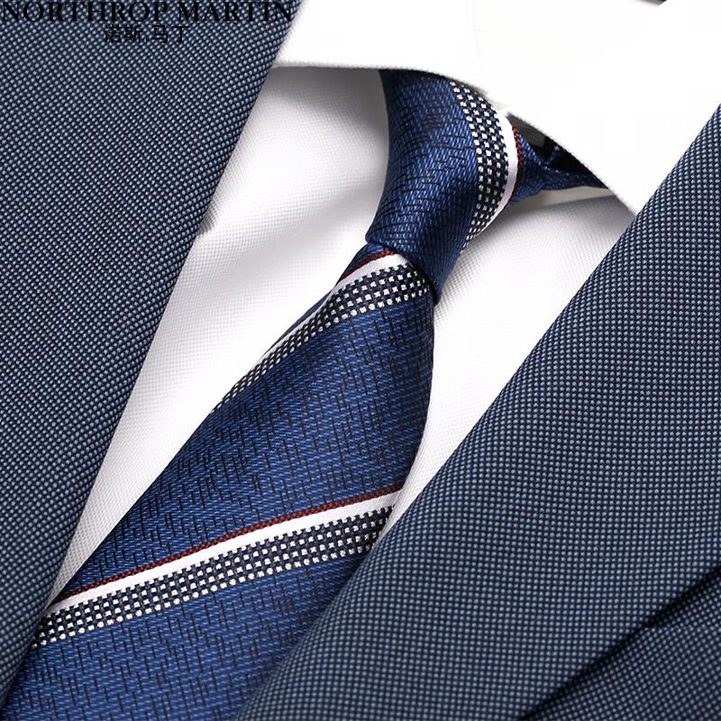 North Martin Men s Formal Striped Silk Tie 145 x 7.5 cm