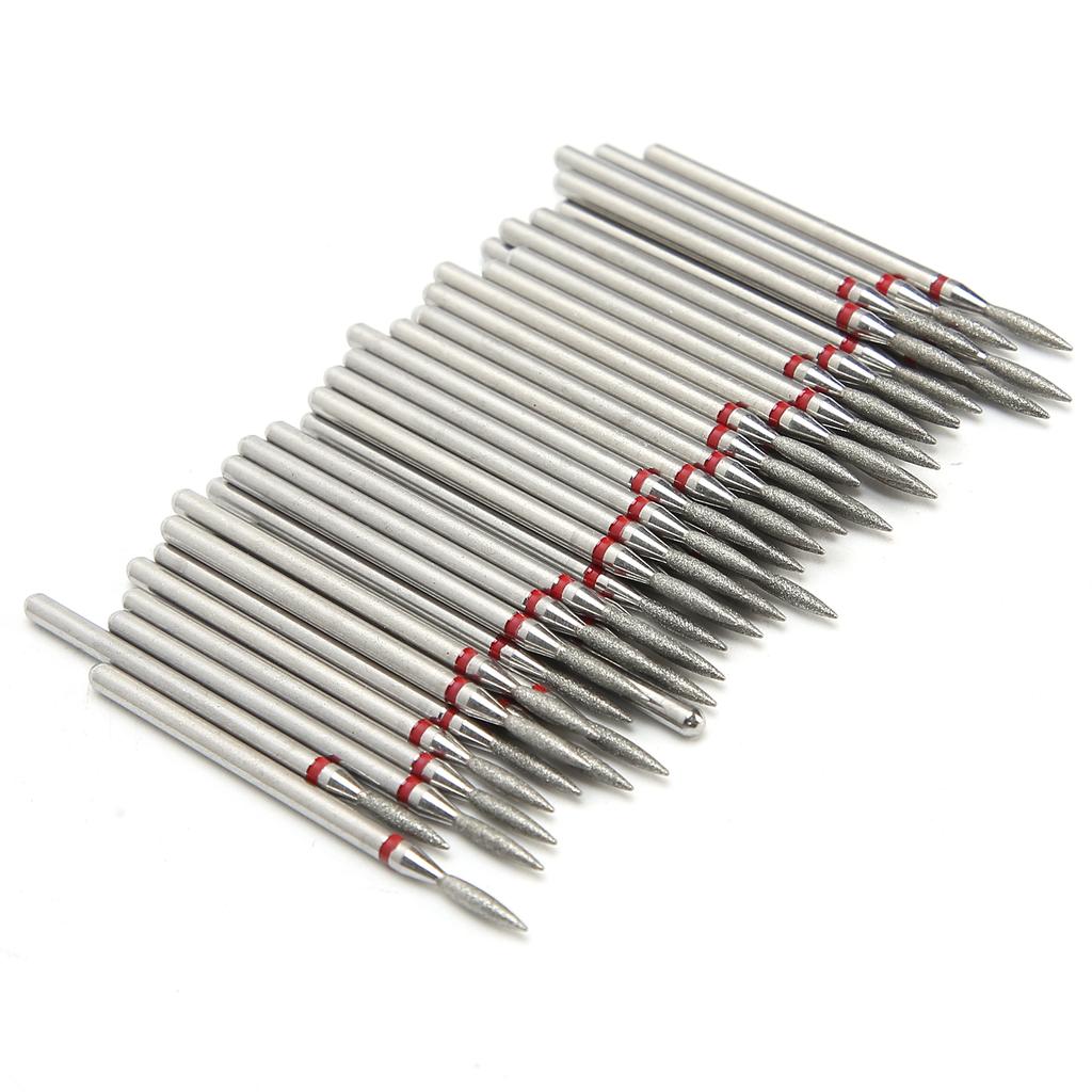 50pcs Professional Nail Polishing Grinding Head Nail Drill Bits Manicure Tool AccessoryF‑1.8mm 0.1in