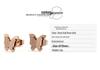 European & American Fashion Double Layer Frosted 12MM Butterfly Stainless Steel Stud Earrings