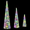 Christmas Tree 3 pcs Multicolored 20 x 20 x 80 cm Acrylic