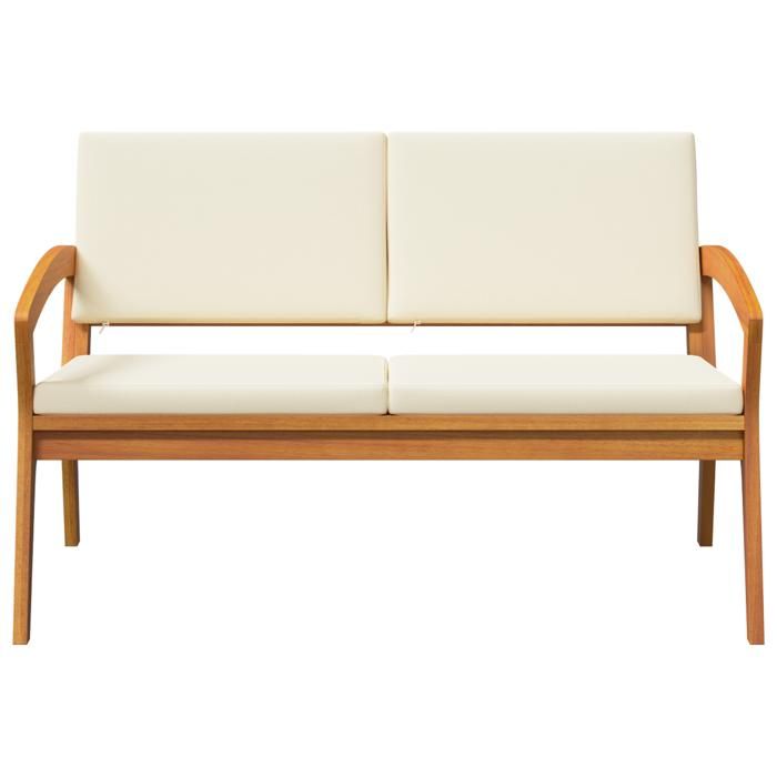 Banc de jardin vidaXL avec coussins 115x70x72 cm en bois d'acacia 4106467