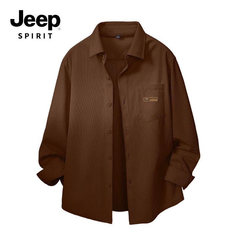 Мужская вельветовая повседневная рубашка с длинным рукавом Jeep Spirit M