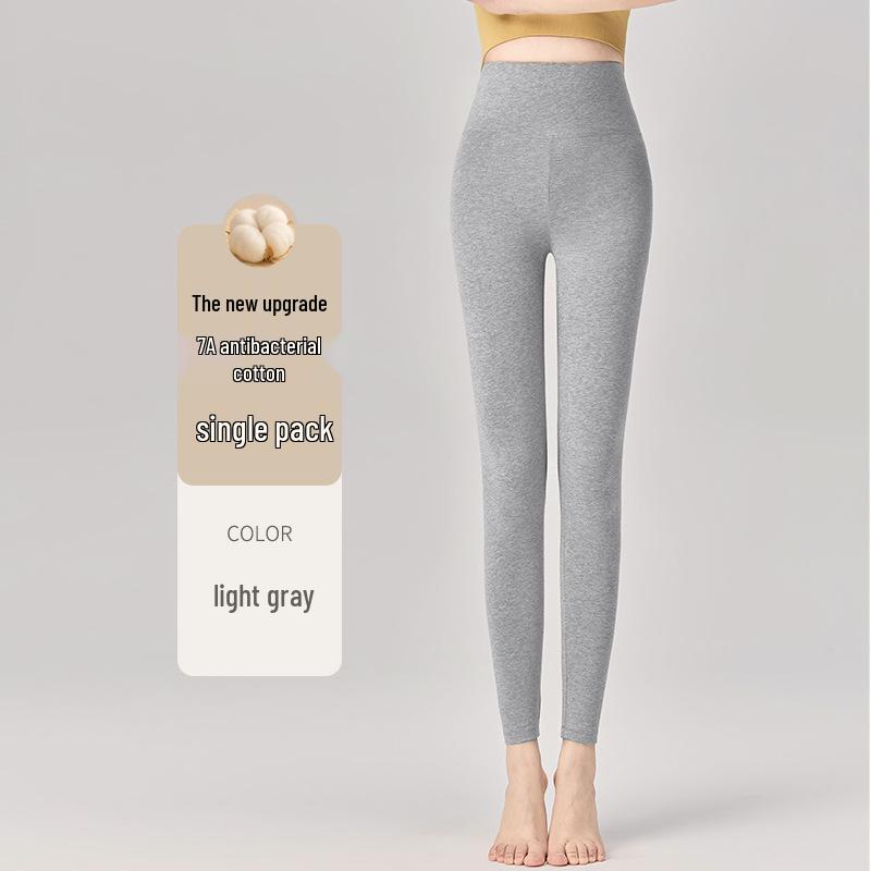 

Женские термобрюки большого размера с высокой талией из хлопка и шерсти - Антибактериальные, базовый слой для осени/зимы XL 130-155 lbs