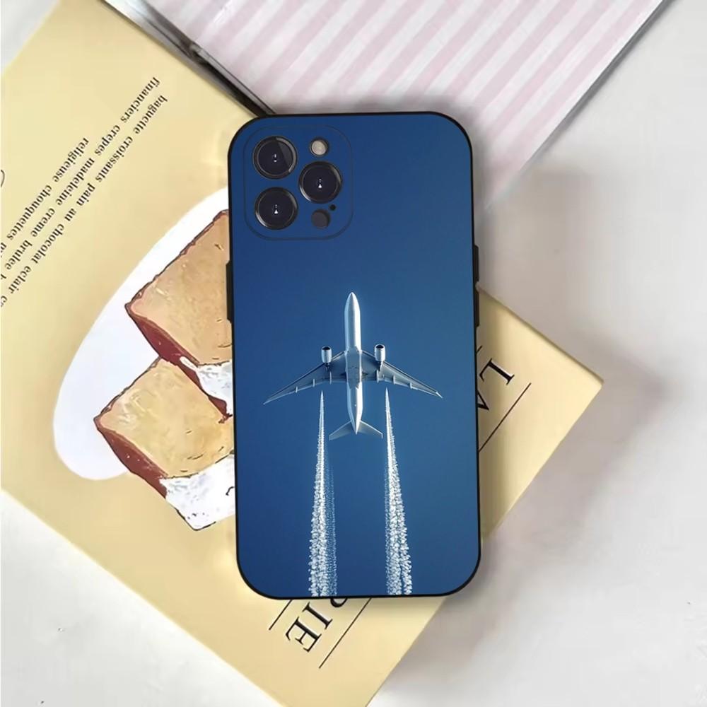 Airplane Plane Phone Case Phone Case For iPhone 16,15,14,13,12,11,Pro,X,XS,Max,XR,Plus,Mini Soft Black Cover