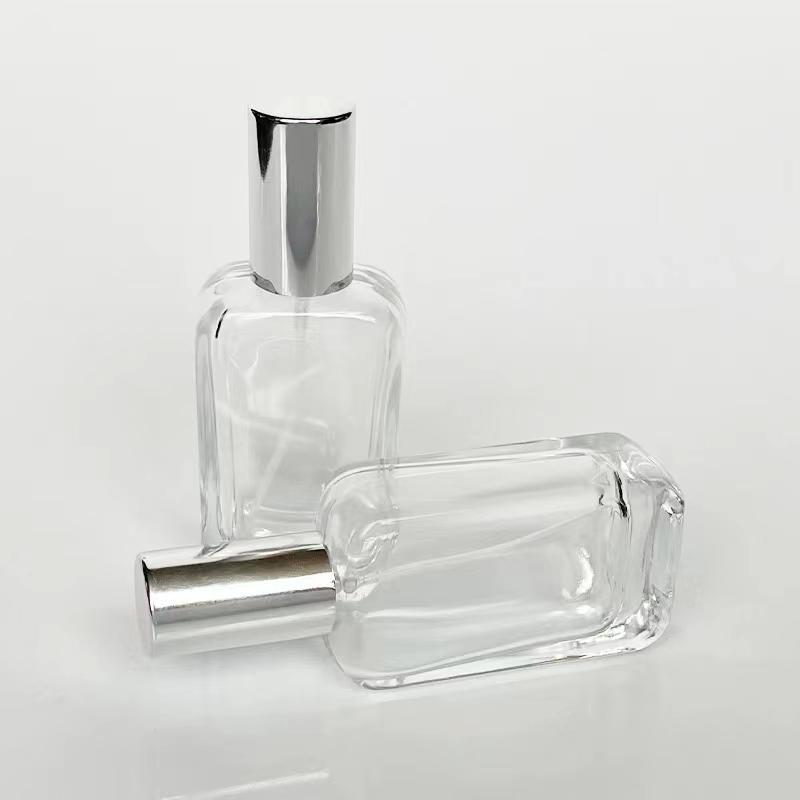 1set Perfume Glass Dispenser Bottle with Removable Screw Nozzle, Large Capacity Bottle, Portable Spray Replenishing Water Filling Bottle