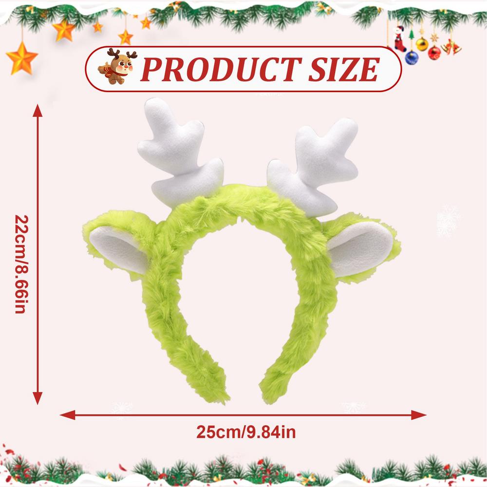 Plush Antler Headband Animal Ears Headwear Adorable Antlers Headpiece Headdress For Halloween Cosplay Costume Accessories
