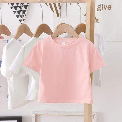 Sommer Kinder süße T-Shirts Kurzarm Tops koreanischen Stil O-Ausschnitt lose T-Shirts für Kinder Mädchen Jungen